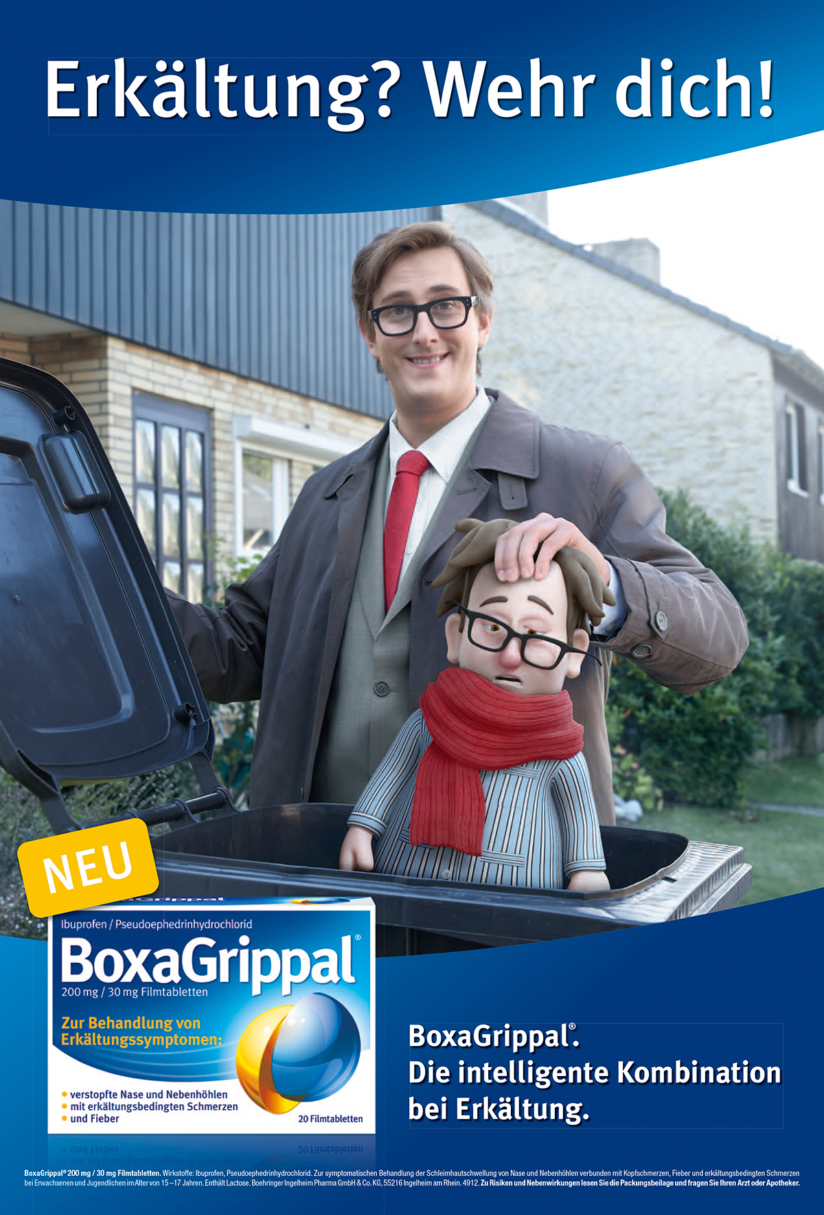 BoxaGrippal Anzeige mit Kampagnenmotiv